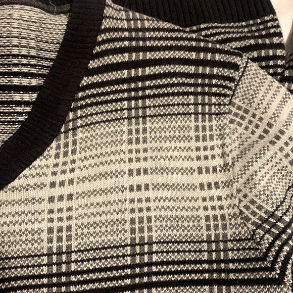 Alfani men’s Black White 100% Cotton Sweater Heavy V-Neck XXL - Picture 6 of 6